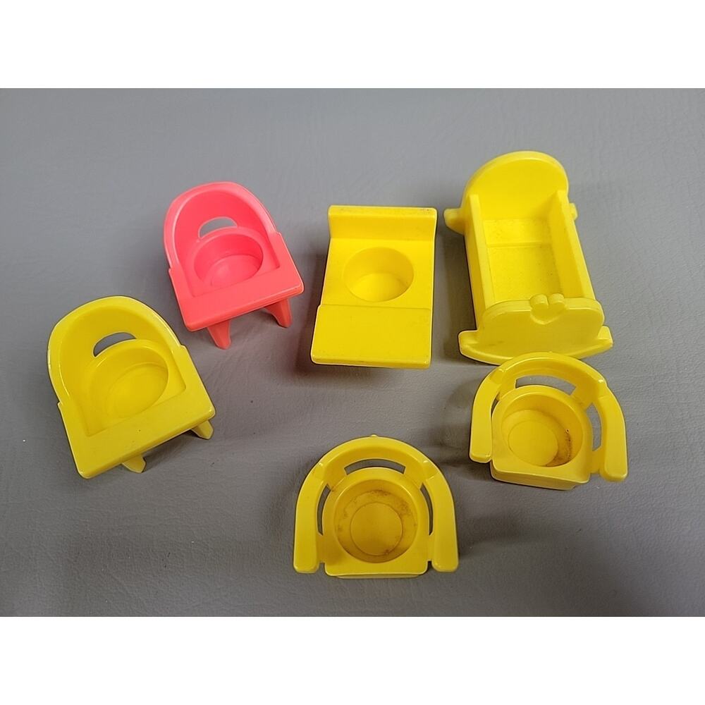 Vintage Fisher Price Little People Nursery Pieces School Wagon - Picture 5 of 7
